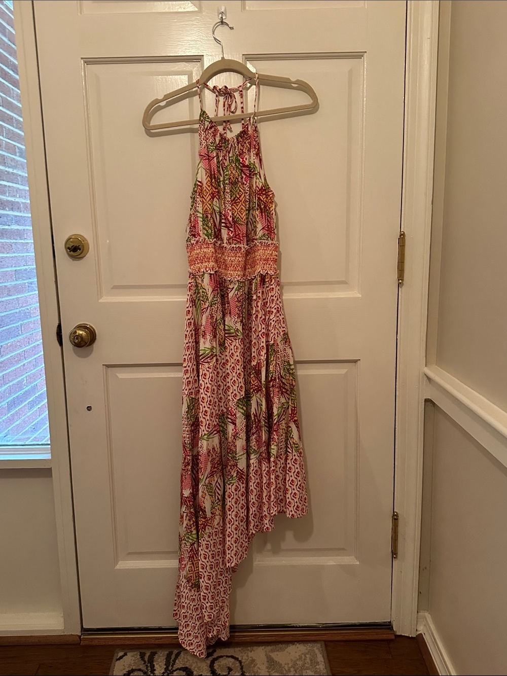 High Neck Asymmetrical Dress